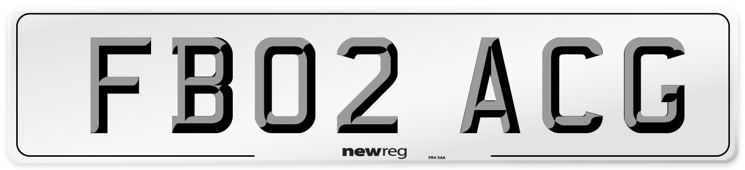 FB02 ACG Number Plate from New Reg